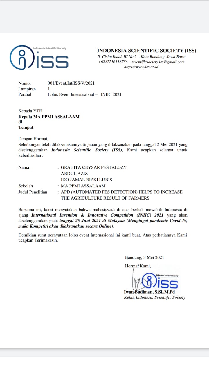 2 Tim Riset MA Assalaam Wakili Indonesia di Lomba Riset Inter Nasional di Malaysia