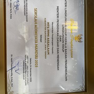 MTs PPMI Assalaam Raih Penghargaan Adiwiyata Mandiri 2025 Tingkat Nasional