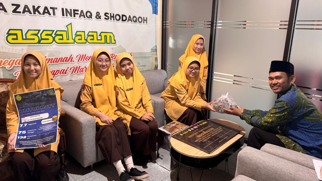 OSIM MTs PPMI Assalaam Galang Donasi Rp5 Juta untuk Korban Gempa NTT